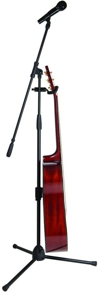 Sop.Guitarra GS7800ajustable pie mic negro Imp - Imagen 3