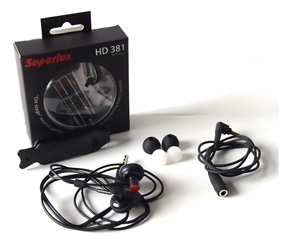 Auricular HD381 In Ear semi abierto negro Imp - Imagen 4