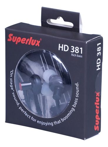 Auricular HD381 In Ear semi abierto negro Imp