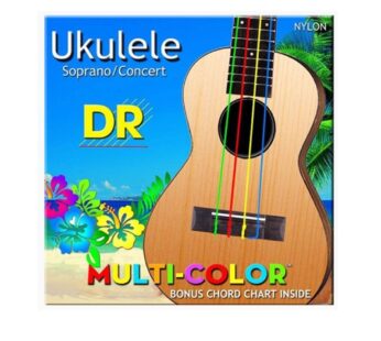 Encordado para ukelele soprano DR Strings Multi-Color de 4 cuerdas multicolor – Importado