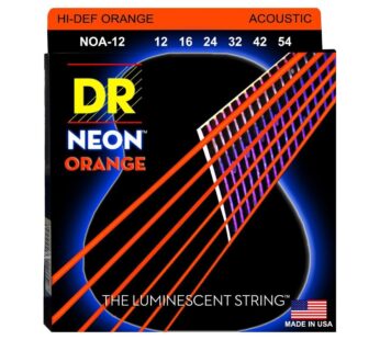 Encordado para guitarra acústica DR Strings Neon Orange NOA-12 .012 naranja – Importado