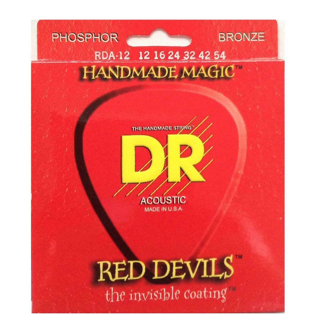 Encordado para guitarra acústica DR Strings Red Devils RDA-12 012-054 rojo – Importado