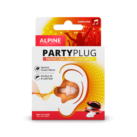 Protector auditivo Alpine PartyPlug – Música y eventos – Reutilizable – Importado