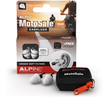 Protector auditivo Alpine MotoSafe Tour – Moto y viajes – Reutilizable – Importado