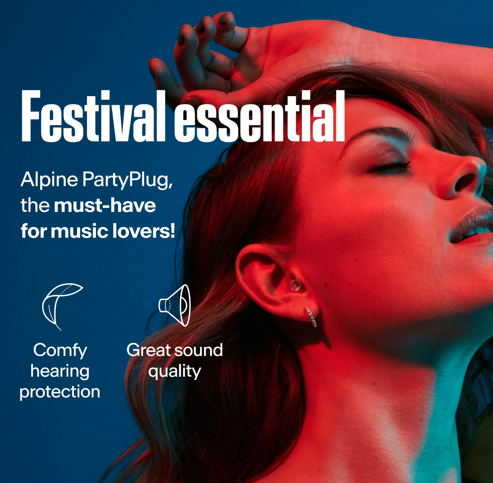 Protector auditivo Alpine PartyPlug – Música y eventos – Reutilizable – Importado - Imagen 5