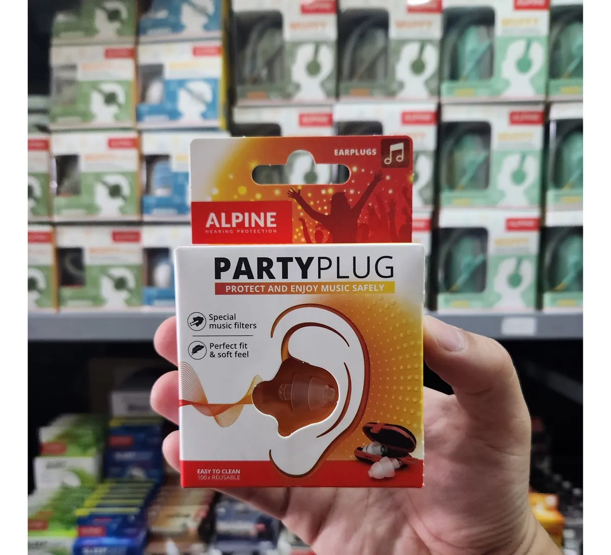 Protector auditivo Alpine PartyPlug – Música y eventos – Reutilizable – Importado - Imagen 2