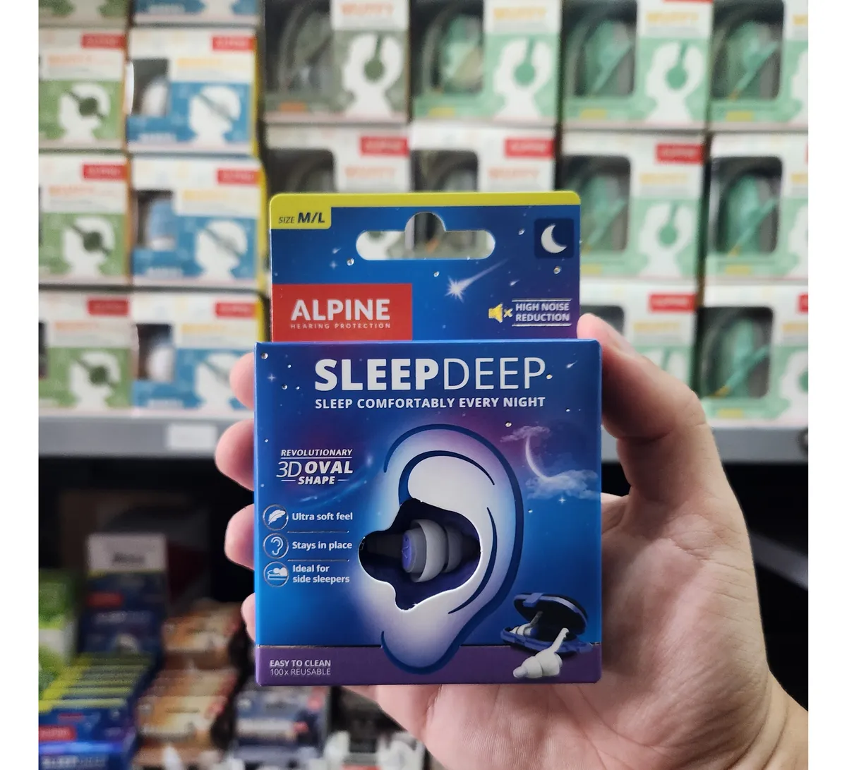 Protector auditivo Alpine SleepDeep – Dormir – Reutilizable – Importado - Imagen 2