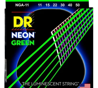 Encordado para guitarra acústica DR Strings Neon Green NGA-10 .010 verde – Importado