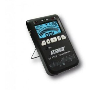 Afinador y metrónomo cromático Matrix GT-555B para guitarra, bajo, violín y ukelele con micrófono y soporte – Importado