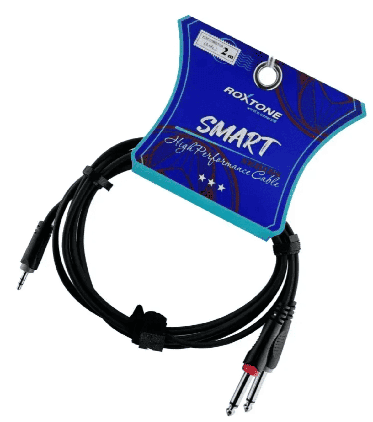 Cable miniplug stereo a 2 plug, 2 metros