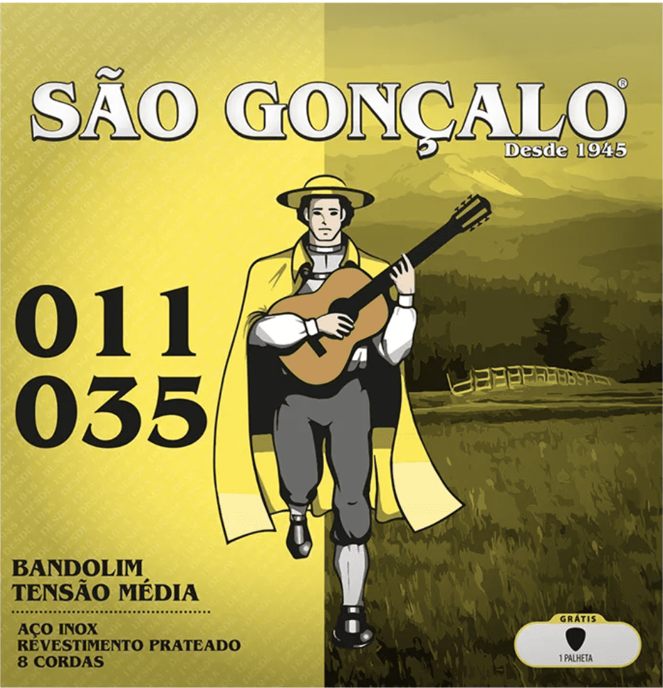 Encordado para mandolina SG Medium de 8 cuerdas plateado – Origen Brasil