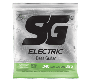 Encordado para bajo SG .040 de 5 cuerdas Nickel Plated Steel Extra Light 040-125 – Importado