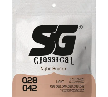 Encordado para guitarra clásica SG Classical Nylon Bronze 028-042 Light de 6 cuerdas Bronze 65/35 Silver