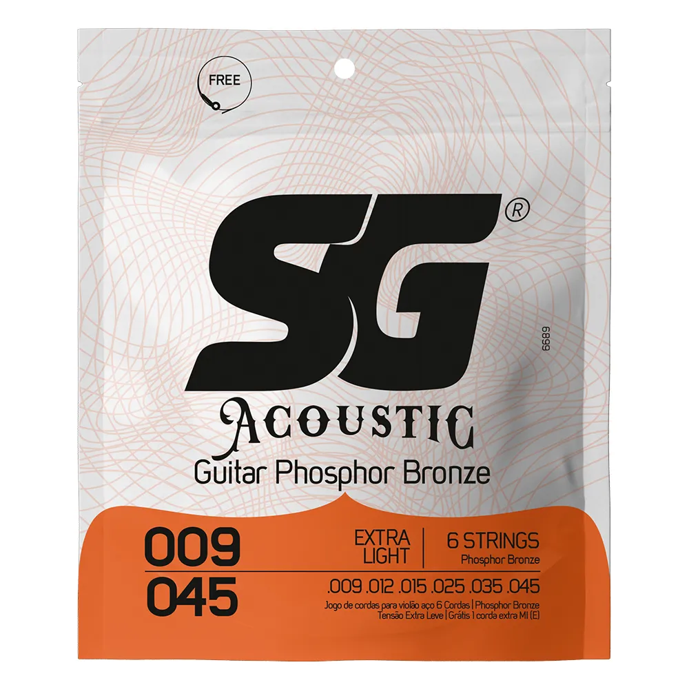 Encordado para guitarra acústica SG Phosphor Bronze 009-045 – Origen Brasil