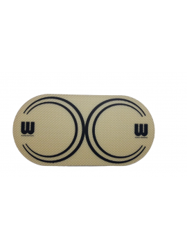 Protector para parche de bombo WILLIAMS Falam doble Dot Kevlar amarillo