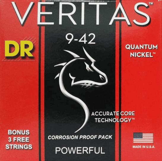 Encordado para guitarra eléctrica DR Strings Veritas VTE-9 009-042 Quantum Nickel – Importado