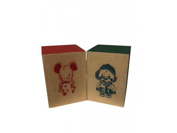 Cajon Peruano Infantil 30 x 22 x 22 cm. Negro Nac