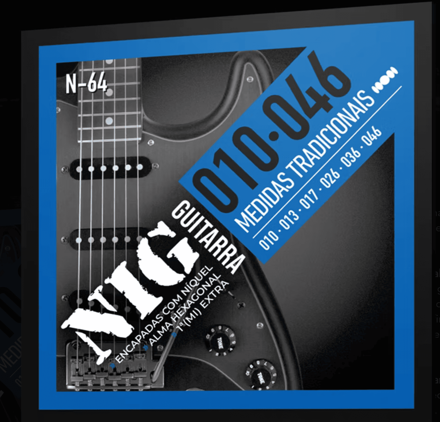 Encordado para guitarra eléctrica NIG N64 .010 níquel – Importado