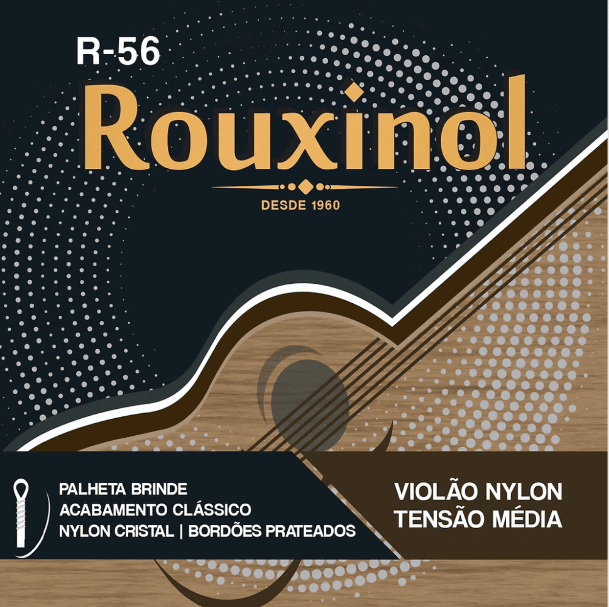 Encordado para guitarra clásica ROUXINOL R56 Medium Silver Plated – Importado