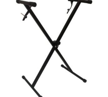 Soporte de Teclado Matrix Tipo Tijera Pata Simple Negro – Importado