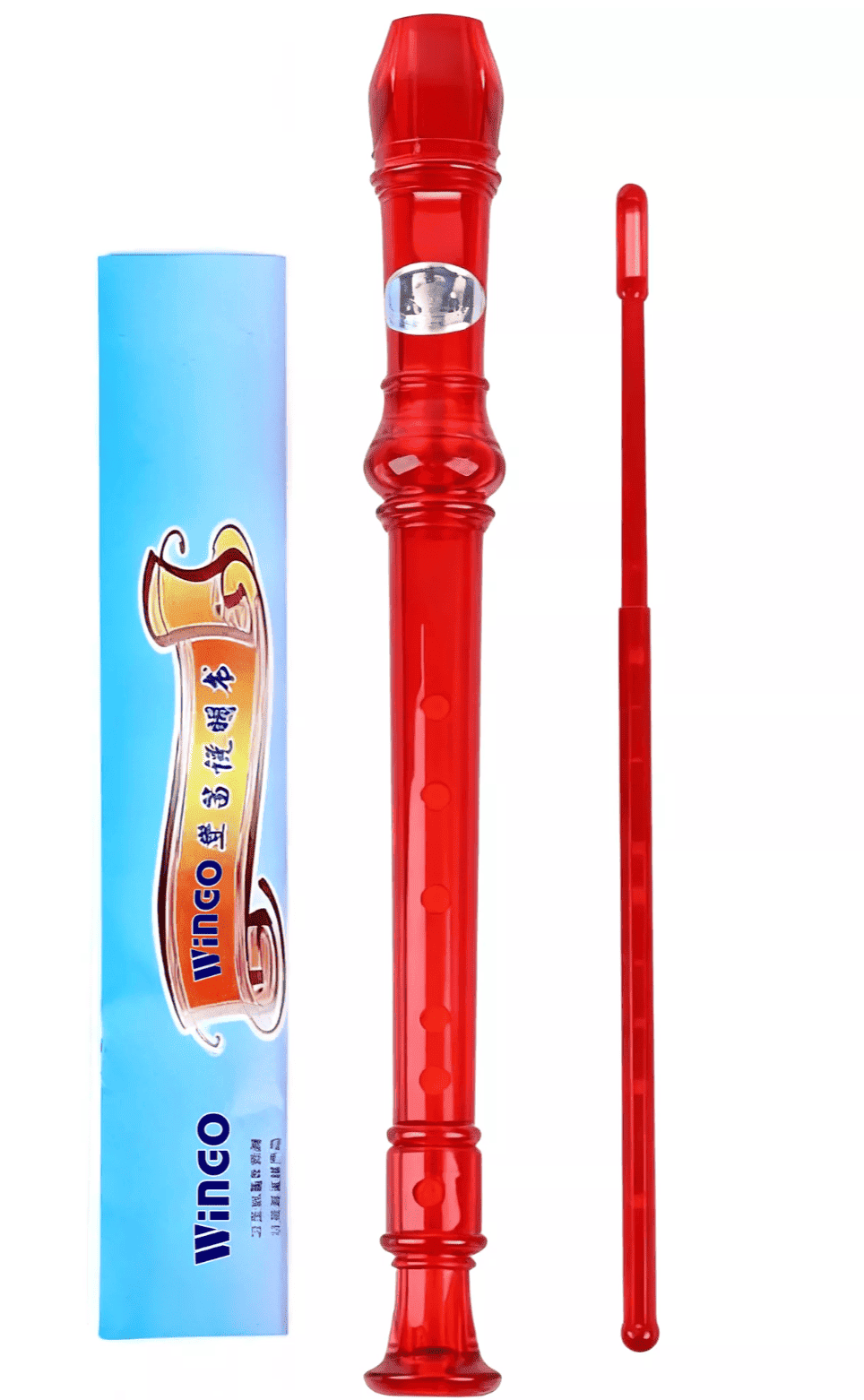 Flauta Dulce Soprano Matrix X-55T Transparente con Varilla de Limpieza Colores Surtidos – Importada - Imagen 2