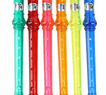 Flauta Dulce Soprano Matrix X-55T Transparente con Varilla de Limpieza Colores Surtidos – Importada